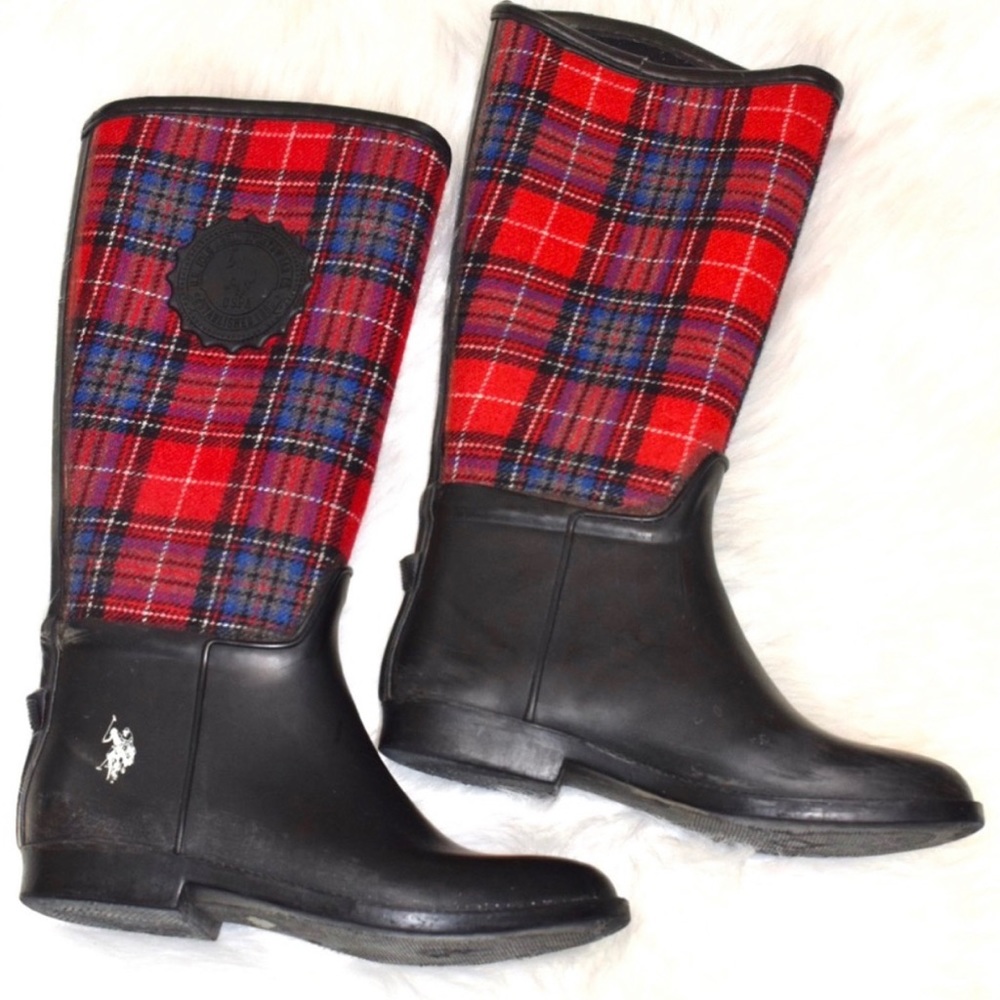 US Polo Plaid Winter/ snow boots